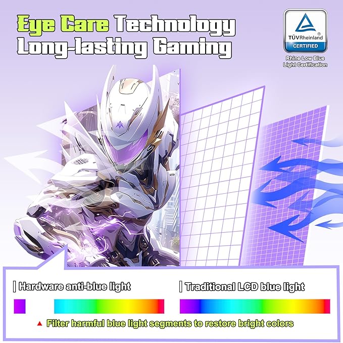 Amzfast 27 inch 1440P 200Hz/180Hz White Gaming Monitor, 2K QHD (2560 ×1440),MPRT 1ms Fast IPS | HDR400 & TÜV Rheinland Eye Care & 12 Months Exchange (HDMI & DP Cable)