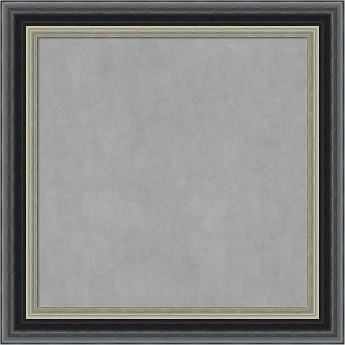 Amanti Art Black Framed Magnetic Board 15x15 X-Small Vision Board for use with Magnets, 100% Metal Sheet to Display Items as Office Decor or for Home Organization in mudroom, Kitchen or Kids Room