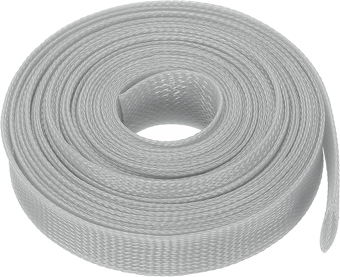 uxcell Expandable Sleeving, 1-inch 25ft Cable Sleeve, Gray