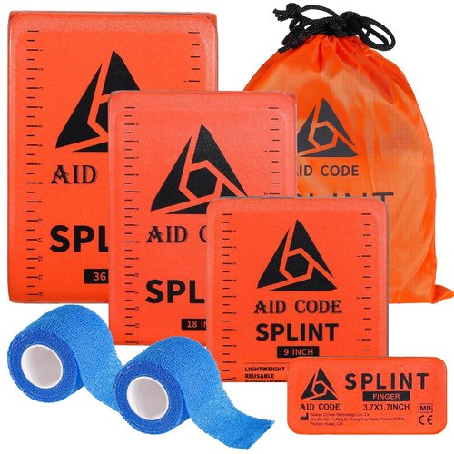 First Aid Splint - 36" X 4.3" Emergency Splint Kit for Broken Bones | Ideal for Sports & Home (4 Pack)