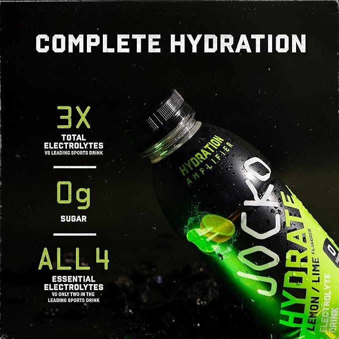 Jocko Fuel Hydrate Electrolyte Drinks - Sports Drink Hydration Amplifier, Thirst Quencher - Scientifically Formulated Electrolyte Blend Island Orange Flavor 16 Oz (12 Pack)