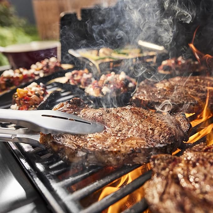 Weber Genesis E-335 Natural Gas Grill for Outdoor Cooking, 3 Burners and 1 Side Burner, Black
