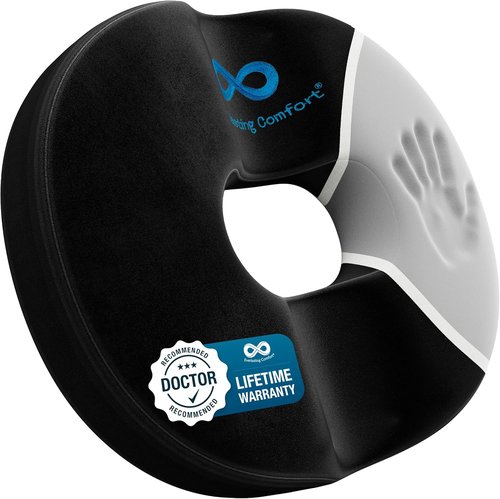 Everlasting Comfort Donut Pillow - Ergonomic Memory Foam Seat Cushion for Tailbone Pain Relief | Anti-Slip & Washable