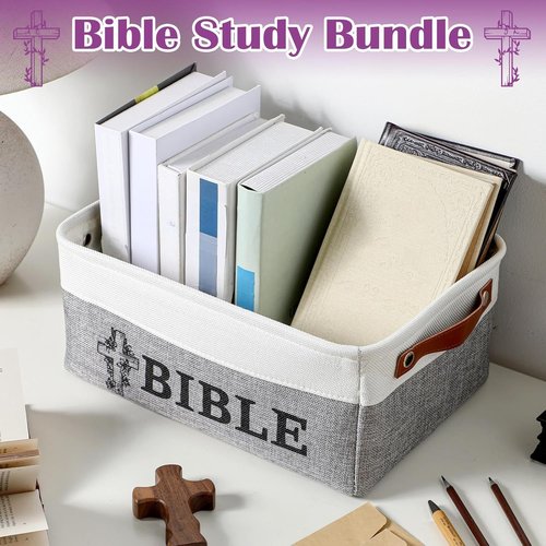 Marsui Bible Storage Basket - Christian Gifts for Women | Perfect for Book Lovers & Teachers