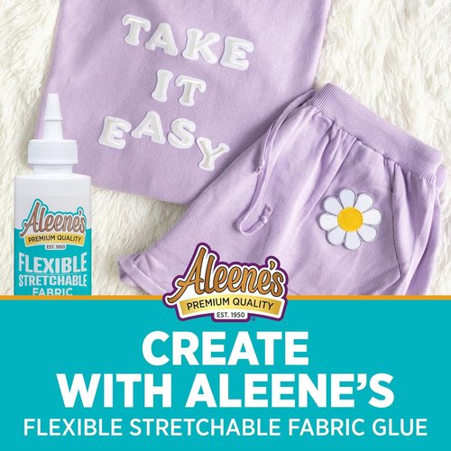 Aleene's Fabric Glue - Flexible & Stretchable Adhesive, 4 oz. | Perfect for Crafting & Repairs