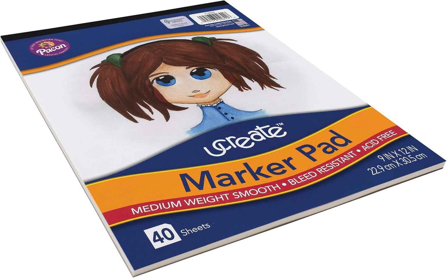 UCreate Art Paper Set - 4 Pads of White Drawing & Sketch Paper | 9" x 12" for Markers & Paint