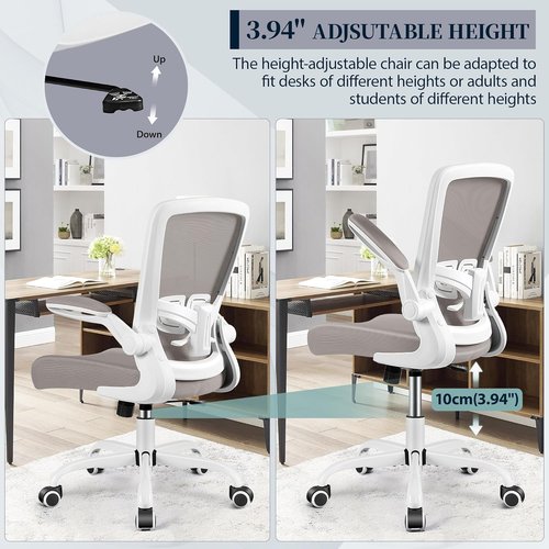 FelixKing Ergonomic Office Chair - Adjustable Height & Lumbar Support | Gray Swivel Desk Chair