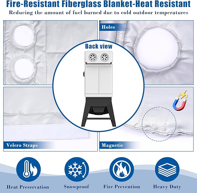 Grill Thermal Insulated Blanket for Pit Boss 3-Series Gas Vertical Smoker, for PitBoss PBV3G1 Insulation Blanket for Pit Boss PBV3A1 10947 Smoker Accessories