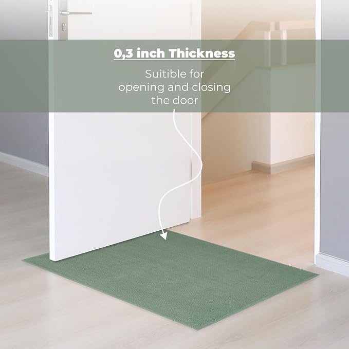 Cotton Paradise 100% Cotton Turkish Bathmat Rug, Soft Absorbent Quick Dry Non Slip, 17x24 Bathmat Rug, Sage Green
