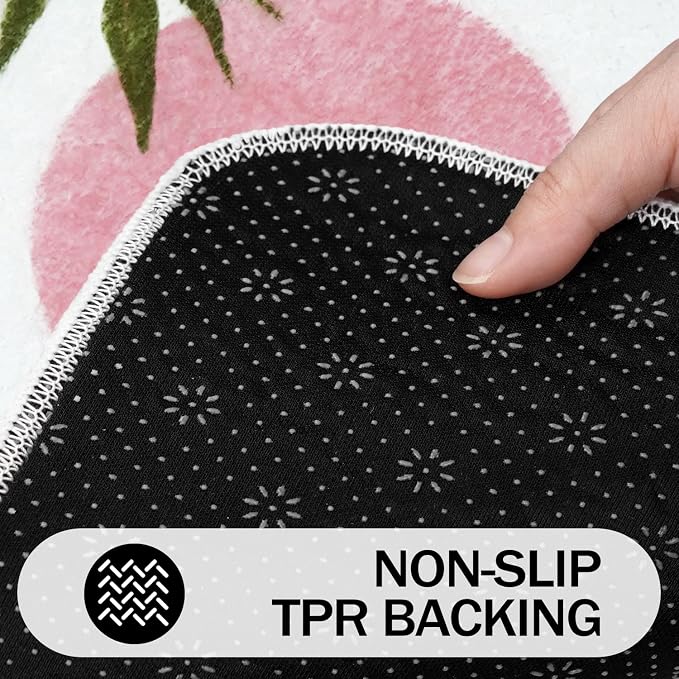 Bathroom Rugs Non-Slip Boho Bath Mat, Small Cute Bath Mat Soft Washable Bathmat Shower Rug for Bathtub Boho Decor