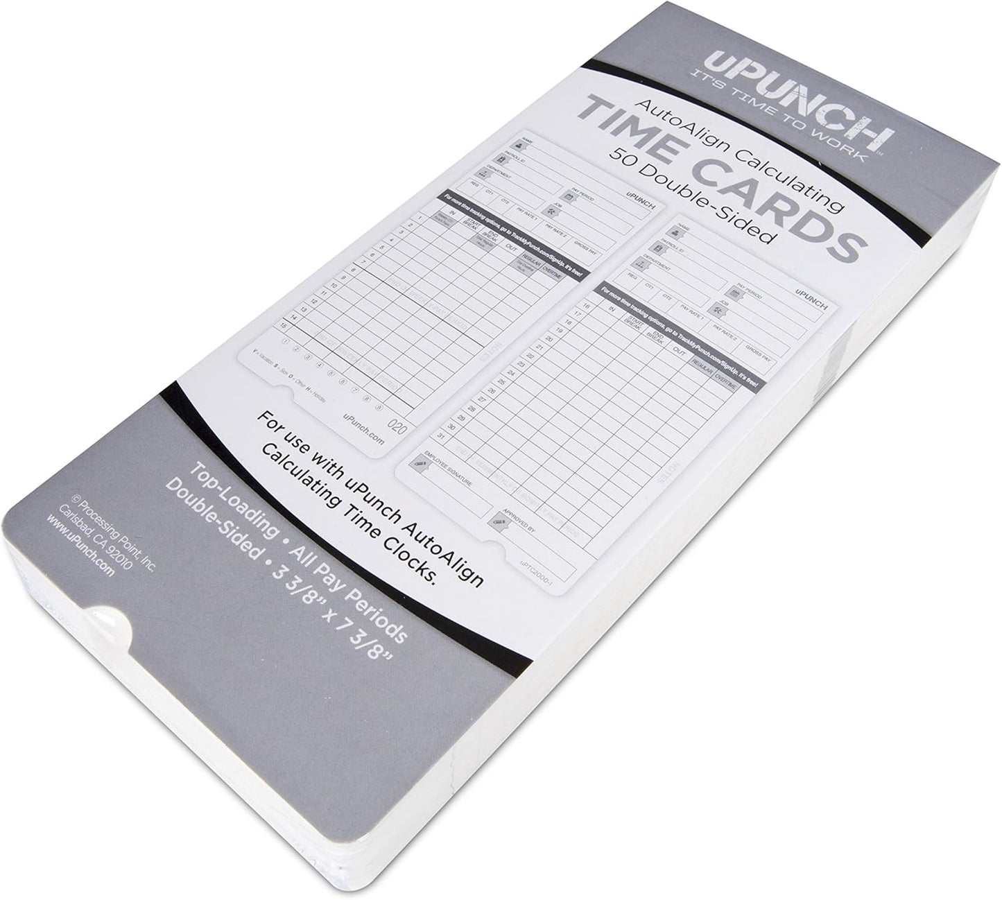 uPunch Time Cards - 50 Pack for HN4000 | Durable and Reliable Timekeeping Solution