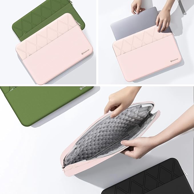 Smatree Laptop Sleeve for 15.6 inch MSI Modern 15 A5M/A10M/A10R/A11M/A11MU/A11SB/B11M, MSI Prestige 15 A12UD/A12SC, MSI Summit B15 A11M, Protective Laptop Case with Pocket, YKK Zipper, Pink (E614P)