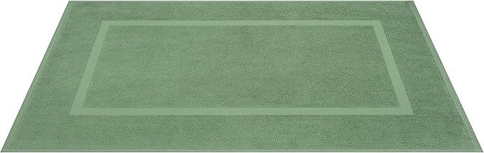 Cotton Paradise 100% Cotton Turkish Bathmat Set, Soft Absorbent Quick Dry, 2 Piece 20x34 Bathmat Floor Set, Sage Green