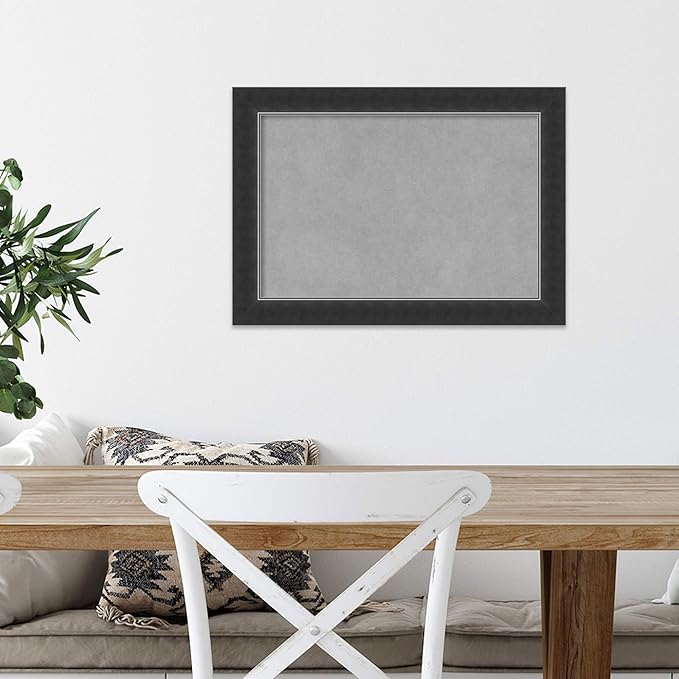 Amanti Art Black Framed Magnetic Board 15x21 Small Vision Board for use with Magnets, 100% Metal Sheet to Display Items as Office Decor or for Home Organization in mudroom, Kitchen or Kids Room