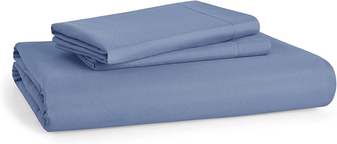 Bedsure Duvet Cover King Size - Soft Double Brushed Bedding Set for Kids & Adults, Zipper Closure, 3 Pieces, Includes 1 Duvet Cover (104"x90") & 2 Pillow Shams, NO Comforter, Slate Blue