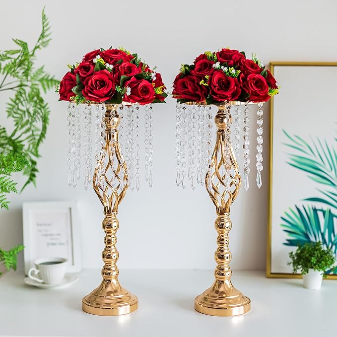 Flower Centerpieces for Wedding Tables: Wedding Table Decorations Crimson Flower Balls Centerpieces for Engagement Cerebration Party Center Pieces 10 Packs