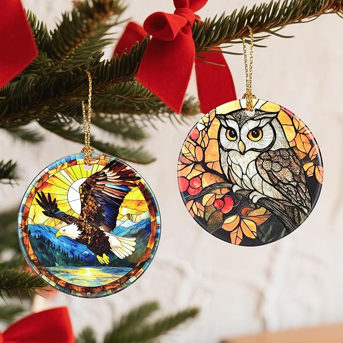 Christmas Ornaments, Owl Ornament, Christmas Tree Ornaments, Xmas Decorations, Holiday Decorations, Gifts for Owl Lovers, Holiday Party Gifts, and Xmas Gift Ideas