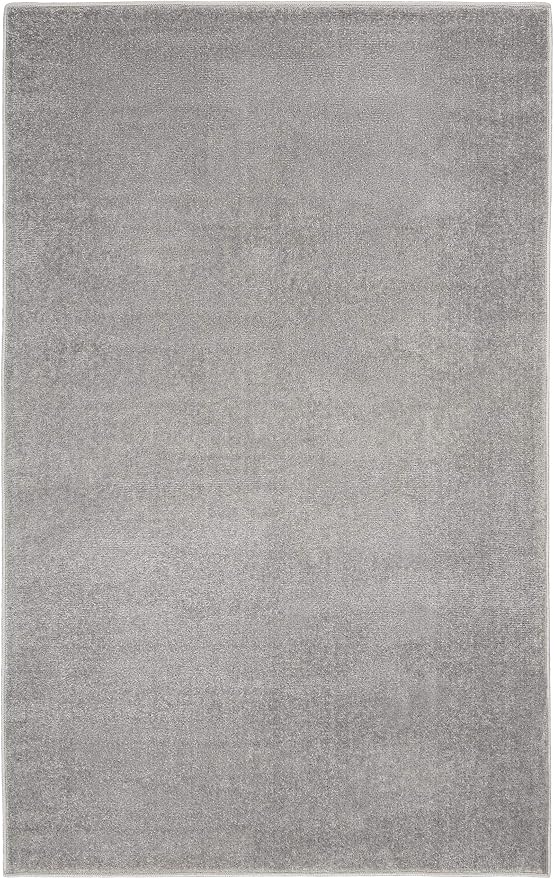 Nourison Home Nourison Essentials Silver Grey 3' x 5' Area Rug - Easy Clean, Non Shedding, Bed Room, Living Room, Dining Room, Kitchen (3' x 5')