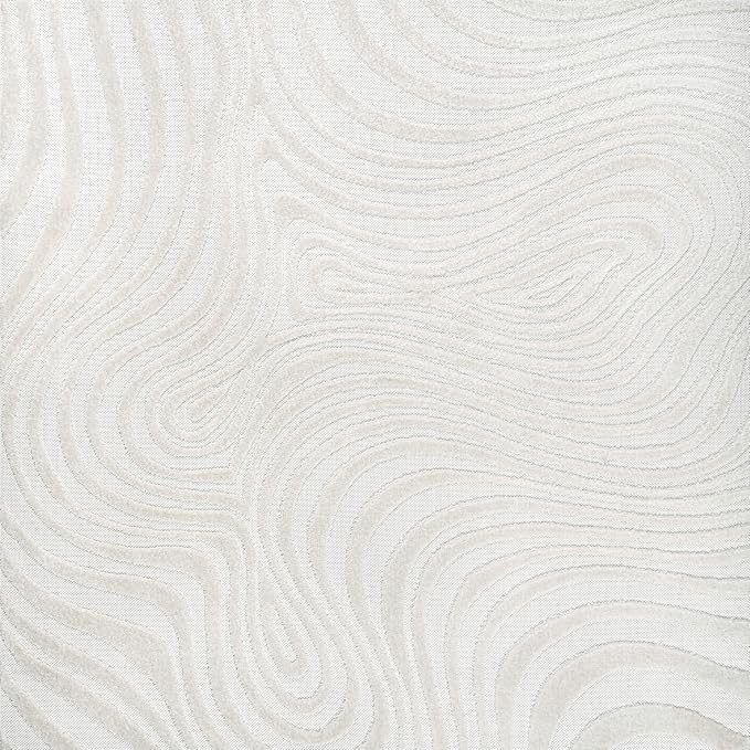 JONATHAN Y Maribo High-Low Abstract Striped Cream/Ivory 5x5 Square Indoor/Outdoor Area Rug, Pet Friendly, Non-Shedding, Stain Resistant, Easy-Cleaning for Backyard, Patio, Porch (SCN103A-5SQ)