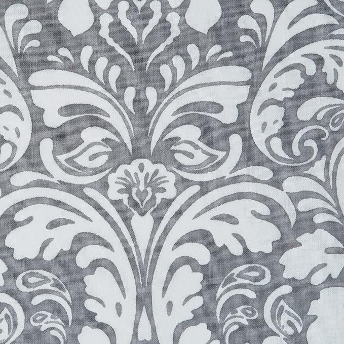 DII Cotton Dish Towel Set Damask Print, 18x28, Gray, 2 Count