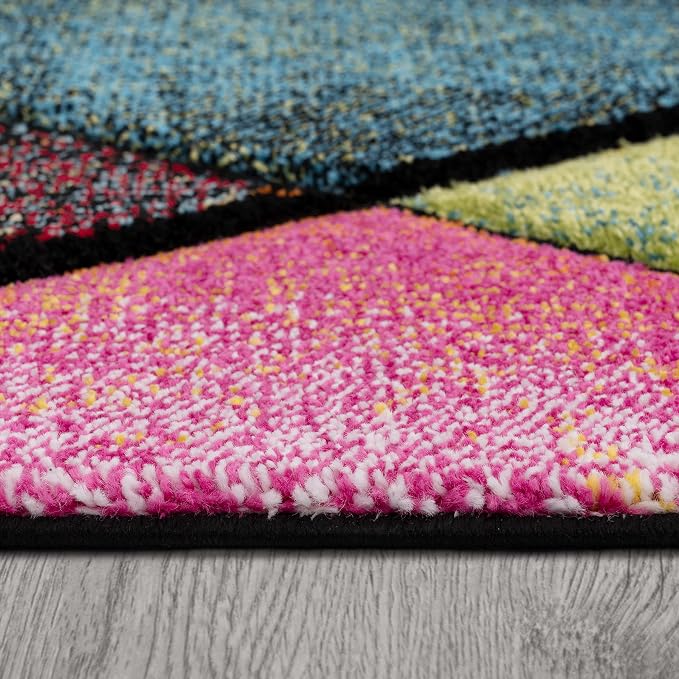Paco Home Colorful Area Rug with Geometric Diamonds in Multicolor, Size: 5'3" x 7'7"