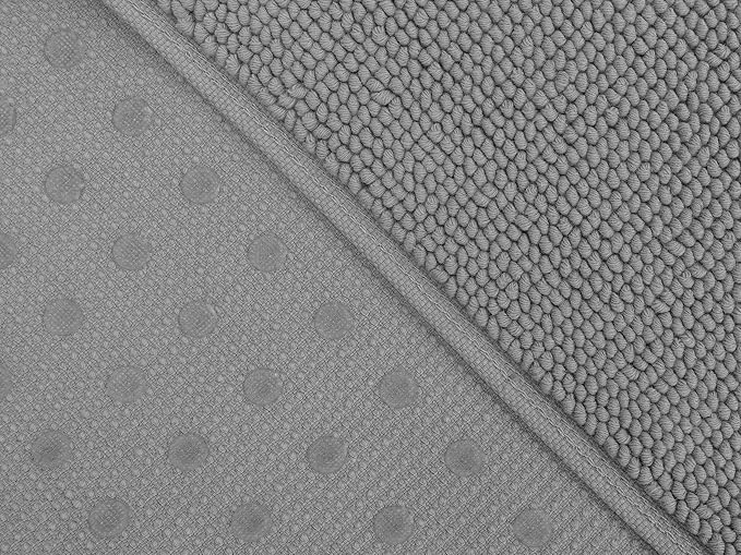 Cotton Paradise 100% Cotton Turkish Bathmat Rug, Soft Absorbent Quick Dry Non Slip, 17x24 Bathmat Rug, Light Grey