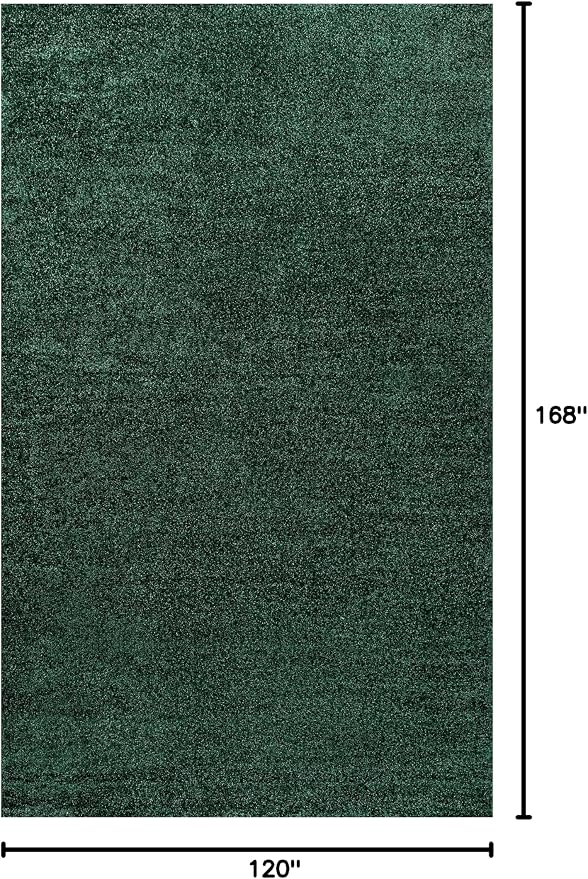 JONATHAN Y Haze Solid Low-Pile Emerald Indoor Area Rug 10x14, Coastal,Bohemian,Minimalist,Classic, Easy-Cleaning for Living Room,Bedroom,Kitchen,Pet Friendly,Non-Shedding (SEU100L-14)