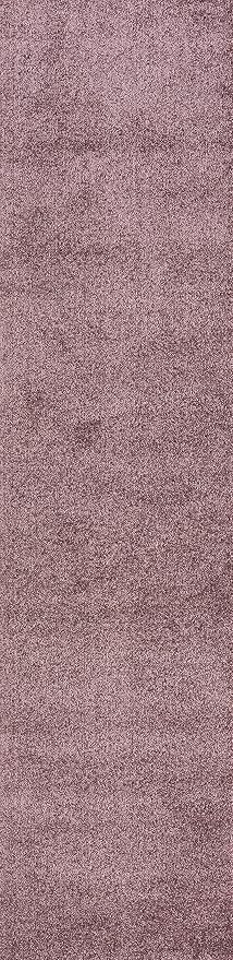 JONATHAN Y Haze Solid Low-Pile Light Purple Runner Rug 2x8, Coastal,Bohemian,Minimalist,Classic, Easy-Cleaning for Living Room,Bedroom,Kitchen,Pet Friendly,Non-Shedding (SEU100R-28)