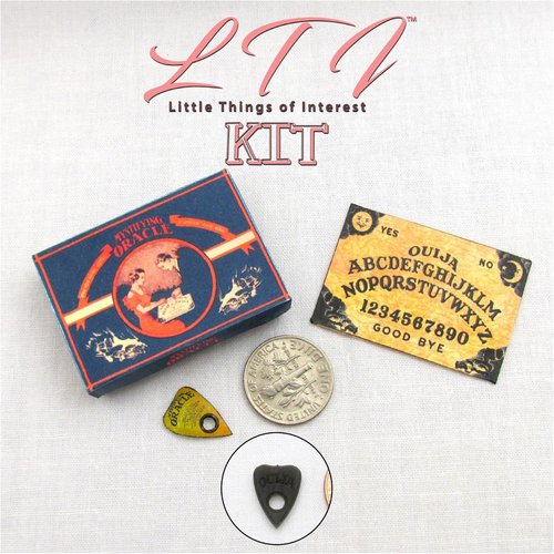 Little Things of Interest Ouija Board Kit - Blue Box & Planchette | 1/12 Scale DIY Set