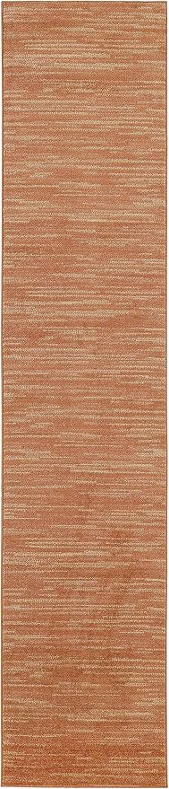 Nourison Home Nourison Essentials Rust 2' x 6' Area Rug - Easy Clean, Non Shedding, Bed Room, Living Room, Dining Room, Kitchen (6' Runner)