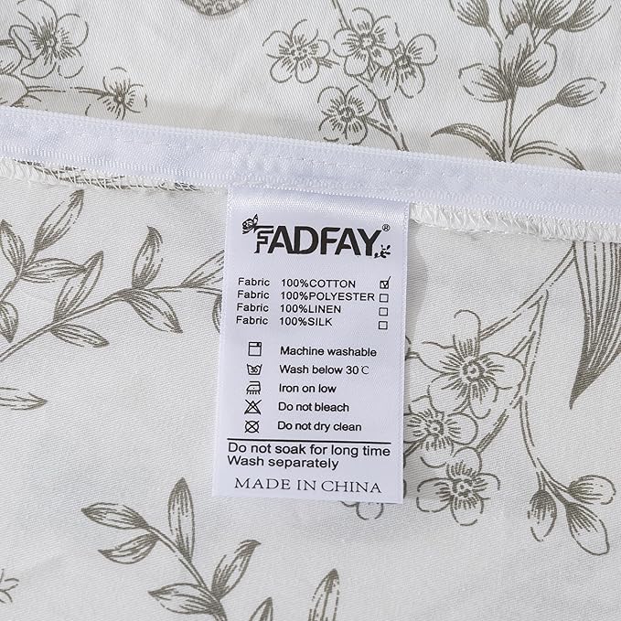 FADFAY Duvet Cover Set Colorful Butterfly Bedding Vintage Botanical Comforter Cover Set Shabby Branches Bedding 100% Cotton Soft Quilt Cover with Hidden Zipper Closure 3Pcs, King/California King Size