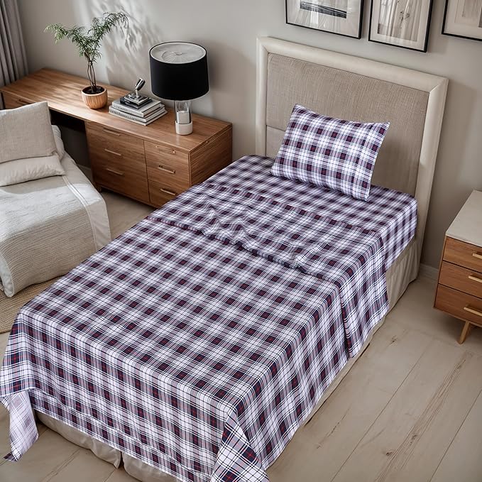 RUVANTI 100% Cotton Split King Sheets Sets for Adjustable Bed, 5 PCs, Soft & Breathable Percale Weave Bedding, Deep Pocket 16", Hotel Standard, Crisp Cool Feel & Durable, Floral Sheet, Prussian