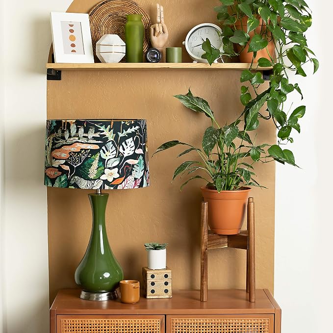 RAINBLELAND Acacia Hardwood Adjustable Plant Stand Indoor, Planter Stand Pot, Mid Century Modern Planter Holder for Indoor Plants, Outdoor Pedestal fits 8 9 10 11 12 Inches Pots, Wooden Pedestal Only