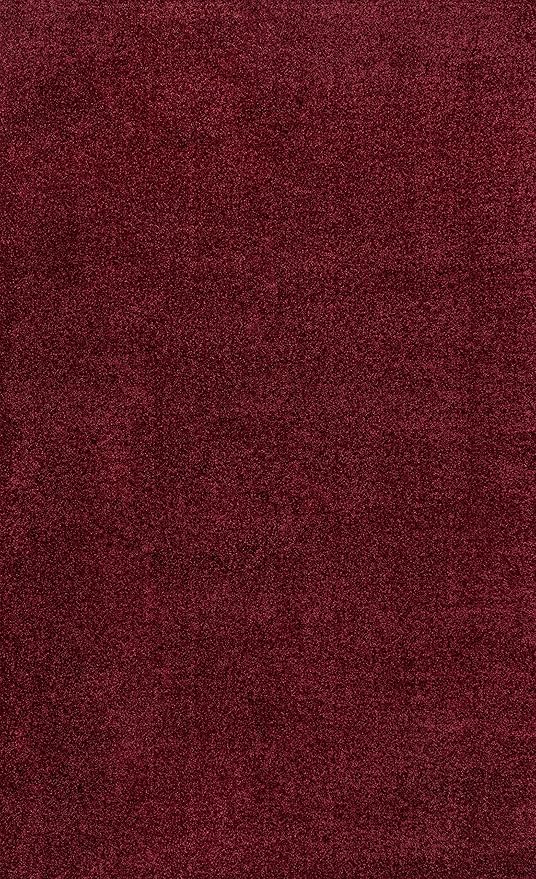 JONATHAN Y Haze Solid Low-Pile Dark Red Indoor Area Rug 4x6, Coastal,Bohemian,Minimalist,Classic, Easy-Cleaning for Living Room,Bedroom,Kitchen,Pet Friendly,Non-Shedding (SEU100Q-4)