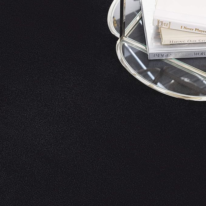 Nourison Home Nourison Essentials Black 8' x Round Area Rug - Easy Clean, Non Shedding, Bed Room, Living Room, Dining Room, Kitchen (8' x Round)