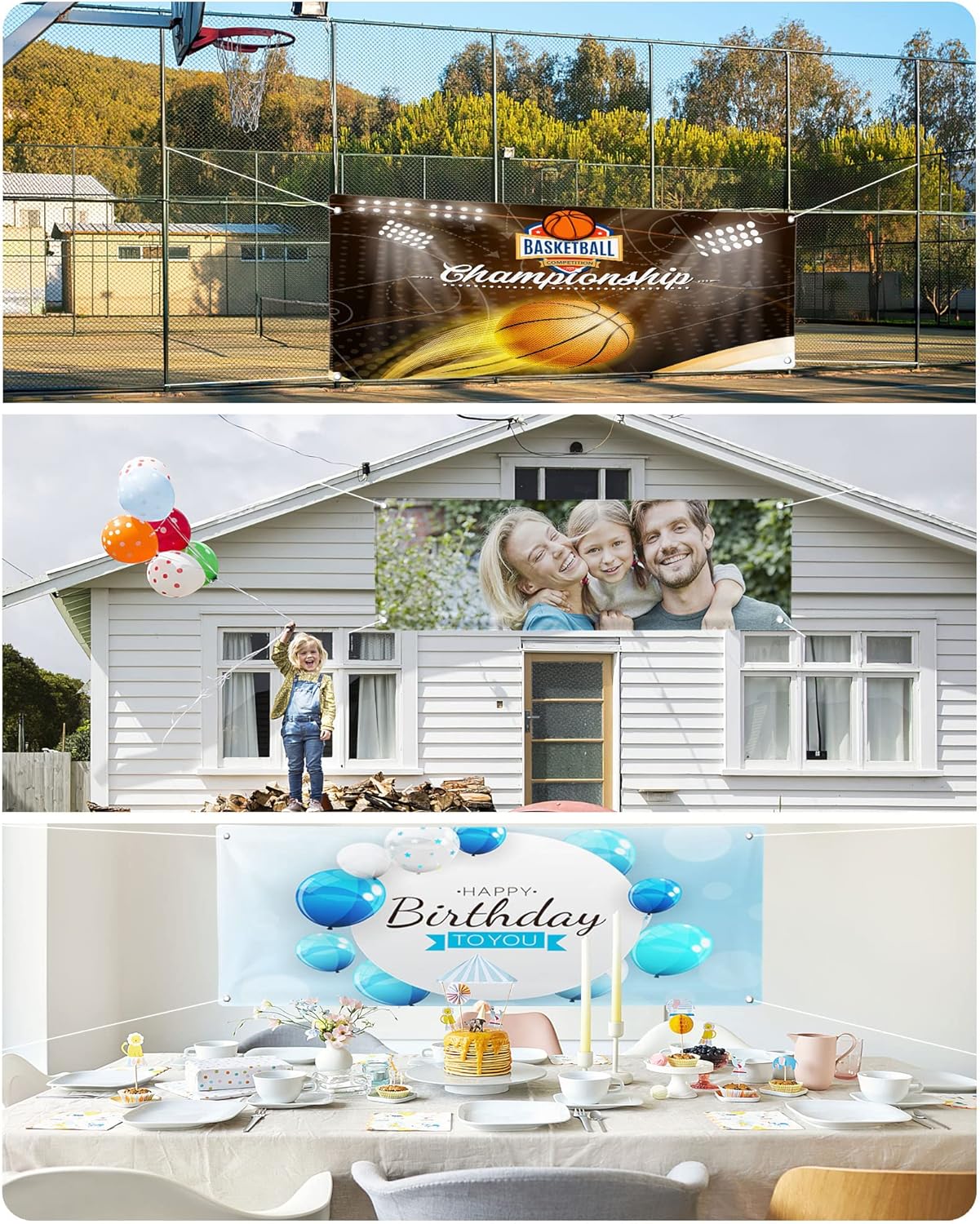 Skiennix Custom Vinyl Banner - Personalized Outdoor Sign with Logo for Birthday, Graduation & Wedding | 2'x4'