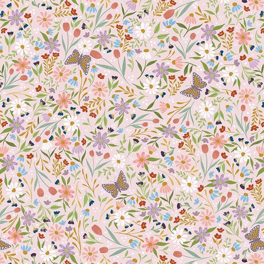 Jillson Roberts Bulk Gift Wrap, Everyday Gift Wrapping Supplies, Delicate Floral 1/4 Ream 208 feet x 30 inches