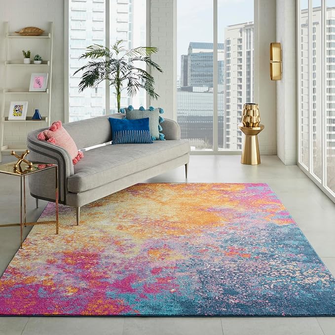 Nourison Home Passion 9' x 12' Multicolor Fabric Modern Area Rug (9' x 12')