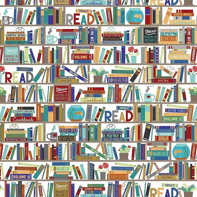 Jillson Roberts Bulk Gift Wrap, Everyday Gift Wrapping Supplies, Books, 1/2 Ream 417 feet x 24 inches