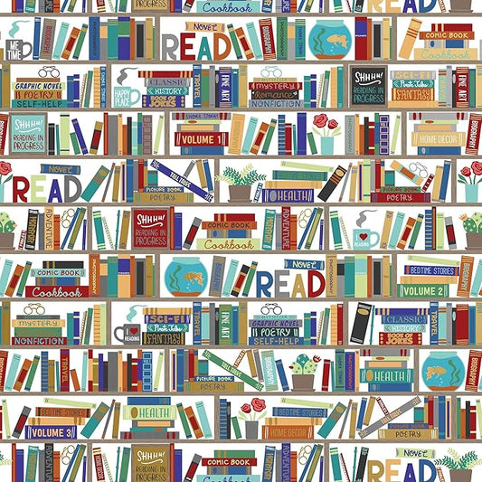 Jillson Roberts Bulk Gift Wrap, Everyday Gift Wrapping Supplies, Books, 1/4 Ream 208 feet x 24 inches