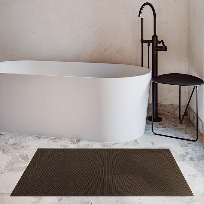 Cotton Paradise 100% Cotton Turkish Bathmat Rug, Soft Absorbent Quick Dry Non Slip, 20x34 Bathmat Rug, Chocolate Brown