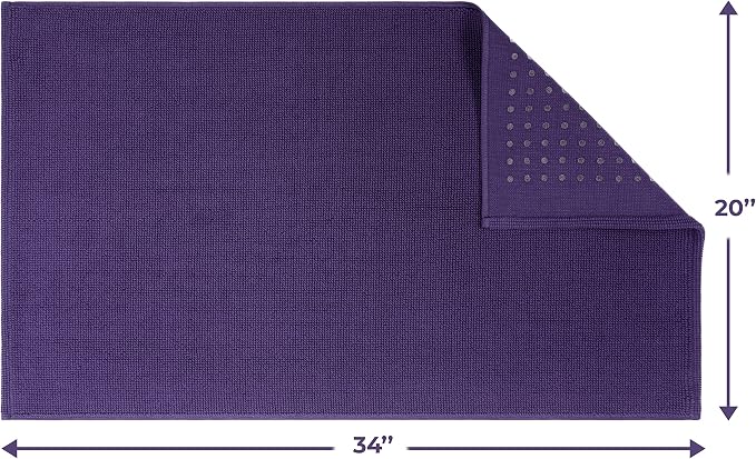 Cotton Paradise 100% Cotton Turkish Bathmat Rug, Soft Absorbent Quick Dry Non Slip, 20x34 Bathmat Rug, Violet Purple