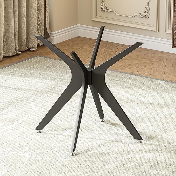 FUSHIAIPTC 28 Inch Metal Dining Table Legs for Wood/Glass/Marble Heavy Duty Load-Bearing 1000LB Table Base with Suction Cups & Pre-drilled Holes