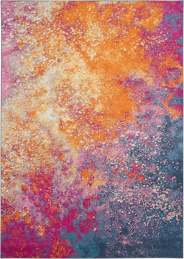 Nourison Home Passion 9' x 12' Multicolor Fabric Modern Area Rug (9' x 12')