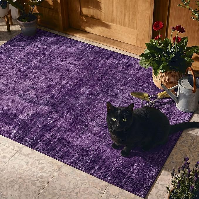 Kokia Abstract Area Rug Washable 2x3 Non-Slip Stain Resistant Entryway Rug Soft Indoor Mat for Kitchen Door Decor, Oslo Dusty
