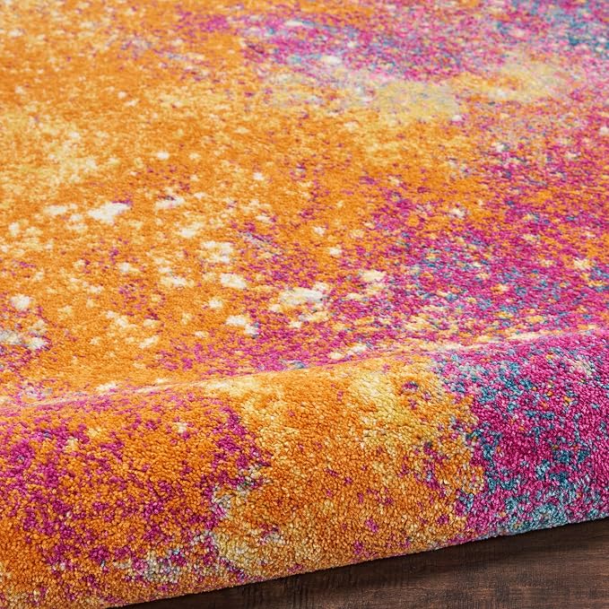 Nourison Home Passion Sunburst 8' x 10' Area-Rug, Modern, Abstract, Easy-Cleaning, Non Shedding, Bed Room, Living Room, Dining Room, Kitchen