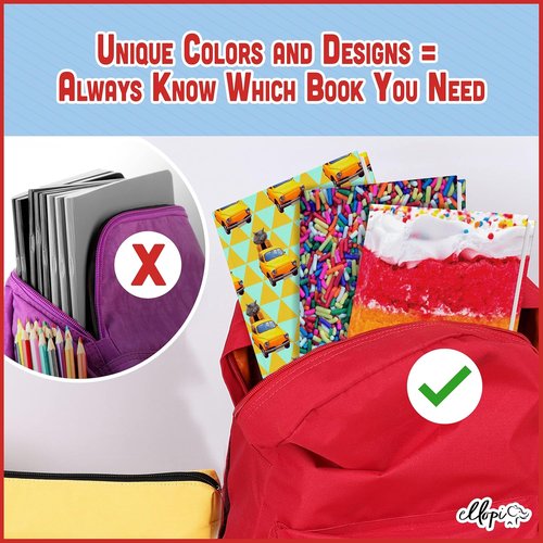 Fun Design Book Cover by [Brand Name] - Stretchable Jumbo Jacket Fits Most Hardcover Textbooks Up to 9 x 11 | Washable & Reusable School Supply