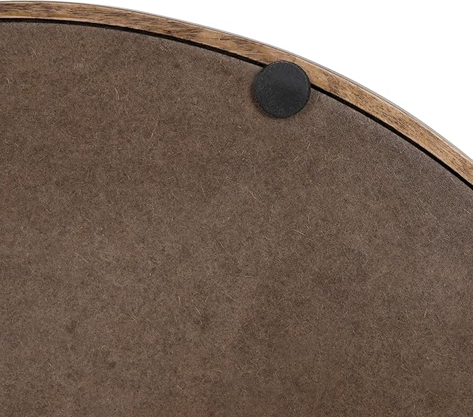 Kate and Laurel Lipton Modern Round Wood Decorative Tray, 18" Diameter, Rustic Brown and Black, Decorative Accent Tray for Storage and Display