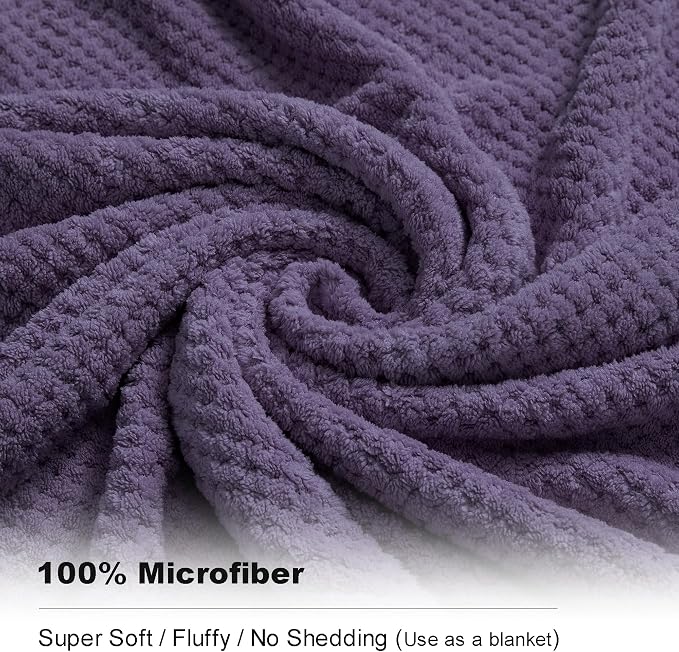 Smuge Extra Large Bath Towel Sheet Set 35x70 Inches - Oversized Bath Towels Set,Large Microfiber - Quick Dry,Lightweight,Super Soft,Highly Absorbent Towel Set for Bathroom,Pack of 4(Russian Violet)