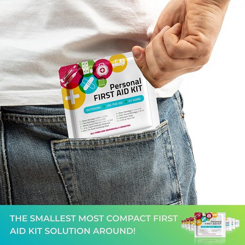 First Aid Kit by [Brand Name] - Portable Travel Size | 10 Pack for Home, Office, Car, School & Outdoors